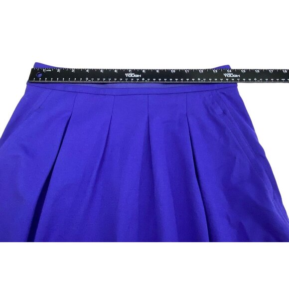 NWT THEORY Women Nolette Pleated Skirt Sz 4 Purple Office Career Casual 55-17 - Picture 4 of 9